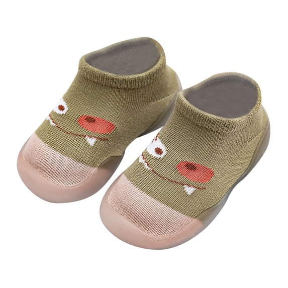 Odeerbi Baby Boys Girls Non-Slip Shoe-Socks Shoes Infant Toddler Footwear Newborn Prewalker First Walker Gray