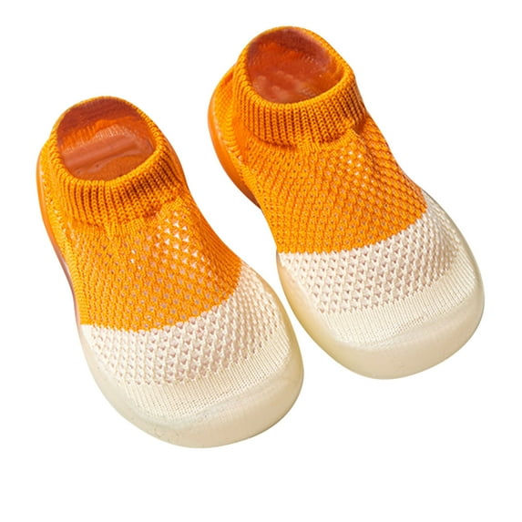 Odeerbi Baby Boys Girls Shoes Infant Toddler Shoe-Socks Footwear Newborn Prewalker Non-Slip First Walker Orange