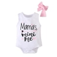 thumbnail image 1 of Odeerbi Baby Girl Clothes Baby Romper Children's Summer Vest Letter Pattern One-piece + Headband Suit, 1 of 8