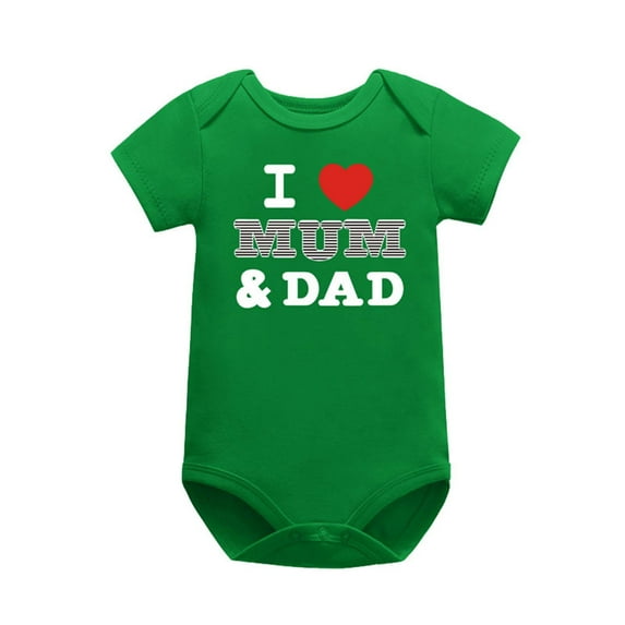 Odeerbi Baby Girls Boys Clothes Baby Outfits Shirts Sets Toddler Kids Romper Cotton Letter Print Tops Short Sleeve Jumpsuit