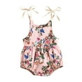thumbnail image 1 of Odeerbi Baby Girls Boys Clothes Baby Rompers Flowers Straps Sleeveless Jumpsuit 2024 Casual Bodysuit, 1 of 9