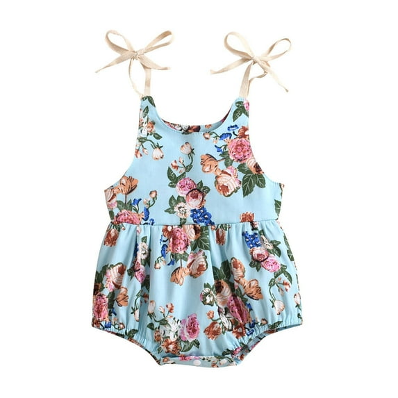 Odeerbi Baby Girls Boys Clothes Baby Rompers Flowers Straps Sleeveless Jumpsuit 2025 Casual Bodysuit