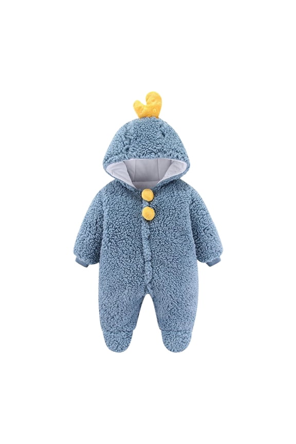 Baby Girls Boys Clothes Baby Rompers Newborn Fleece Footie Snowsuit Winter Cartoon Warm Hooded Romper Jumpsuit Outfits