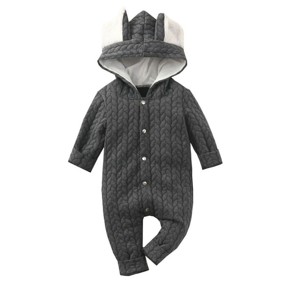 Odeerbi Baby Girls Boys Clothes Baby Rompers Newborn Toddler Animal Romper 2025 Long Sleeve Hooded Jumpsuit Fall Winter Cute Outfit
