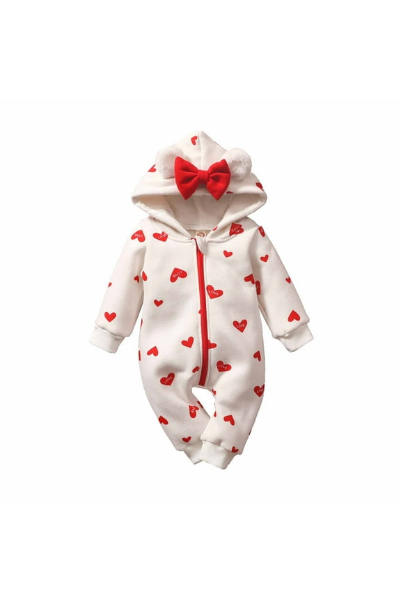 Baby Girls Boys Clothes Baby Rompers Spring Autumn Infant Toddler Love Bow Zipper Shirt 2025 Long Sleeve Hooded Romper Thin Bodysuit Jumpsuit Newborn