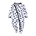 thumbnail image 1 of Odeerbi Baby Girls Boys Clothes Newborn Infant Footie Rompers Autumn Zipper Long Sleeve Romper, 1 of 9
