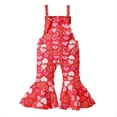 thumbnail image 1 of Odeerbi Baby Girls Clothes Toddler Jumpsuit Outfit 2025 Valentine's Day Love Print Jumpsuits Cartoon Printing Strap Romper Pants Red, 1 of 8