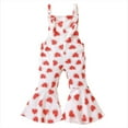 thumbnail image 1 of Odeerbi Baby Girls Clothes Toddler Jumpsuit Outfit 2025 Valentine's Day Love Print Jumpsuits Cartoon Printing Strap Romper Pants White, 1 of 9
