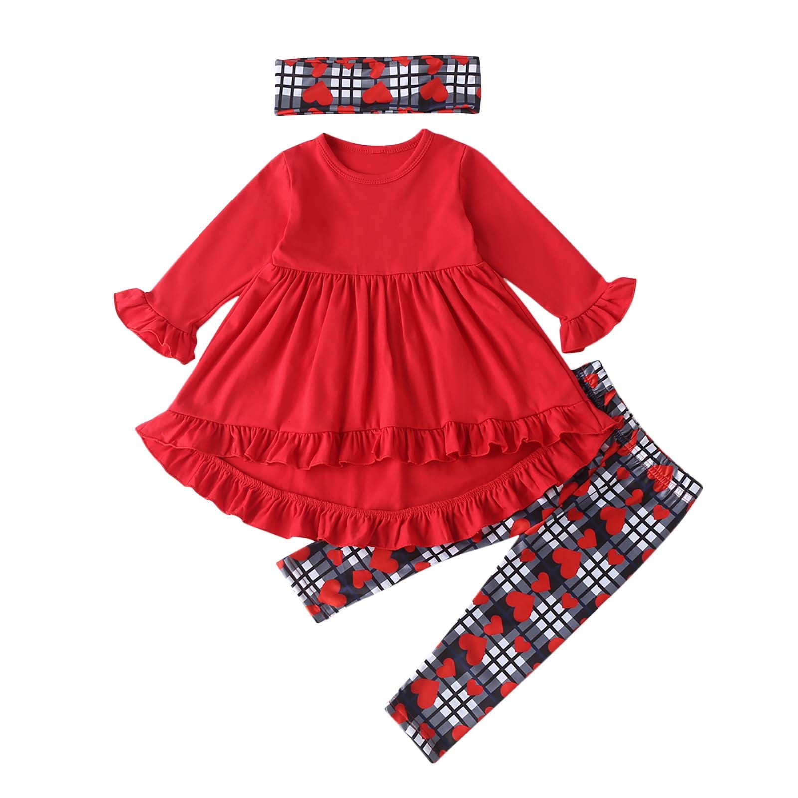 Odeerbi Baby Girls Clothes Toddler Outfit Spring Autumn Valentine's Day Long Sleeve Shirt Romper