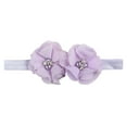 thumbnail image 1 of Odeerbi Baby Girls Elastics Hair Bows Headband Toddler Cute Bowknot Flower Headdress Solid Color Hair Accessories Purple, 1 of 4
