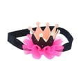 thumbnail image 1 of Odeerbi Baby Girls Elastics Hair Bows Headband Toddler Mesh Crown Pearl Headband Cute Solid Color Headband Hair Accessories Black, 1 of 4