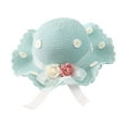 thumbnail image 1 of Odeerbi Baby Hats Boys Girls Sun Hat Summer Children's Flower Bow Decorated Hat Rope Beach Sun Hat, 1 of 4