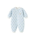 thumbnail image 1 of Odeerbi Baby Infant Boys Girls Clothes Baby Jumpsuit Romper Fall Winter Warm Three-Layer Quilted Hoodie Jumpsuit Cold Proof Outdoor Clothing Blue 6-9 Months, 1 of 5