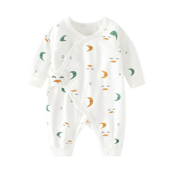 Odeerbi Baby Infant Boys Girls Clothes Baby Jumpsuit Romper Thin Warm Cotton Jumpsuit 2025 Long Sleeve Climbing Clothes White 6 Months