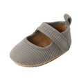 thumbnail image 1 of Odeerbi Baby Infant Girls Princess Prewalker Shoes Corduroy Soft Sole Crib Shoes Baby Kids Newborn Sandals Gray, 1 of 7