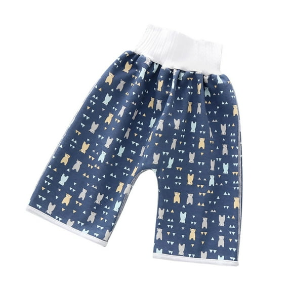 Odeerbi Baby Pants Comfy Children's Diaper Waterproof Leakproof Elastic Waist Loose Shorts