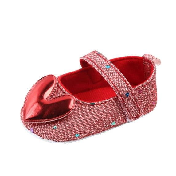 Odeerbi Baby's 2025 Casual Shoes Toddler Shoes Baby Girls Cute Fashion Heart Sequins Non-slip Soft Bottom Sandals