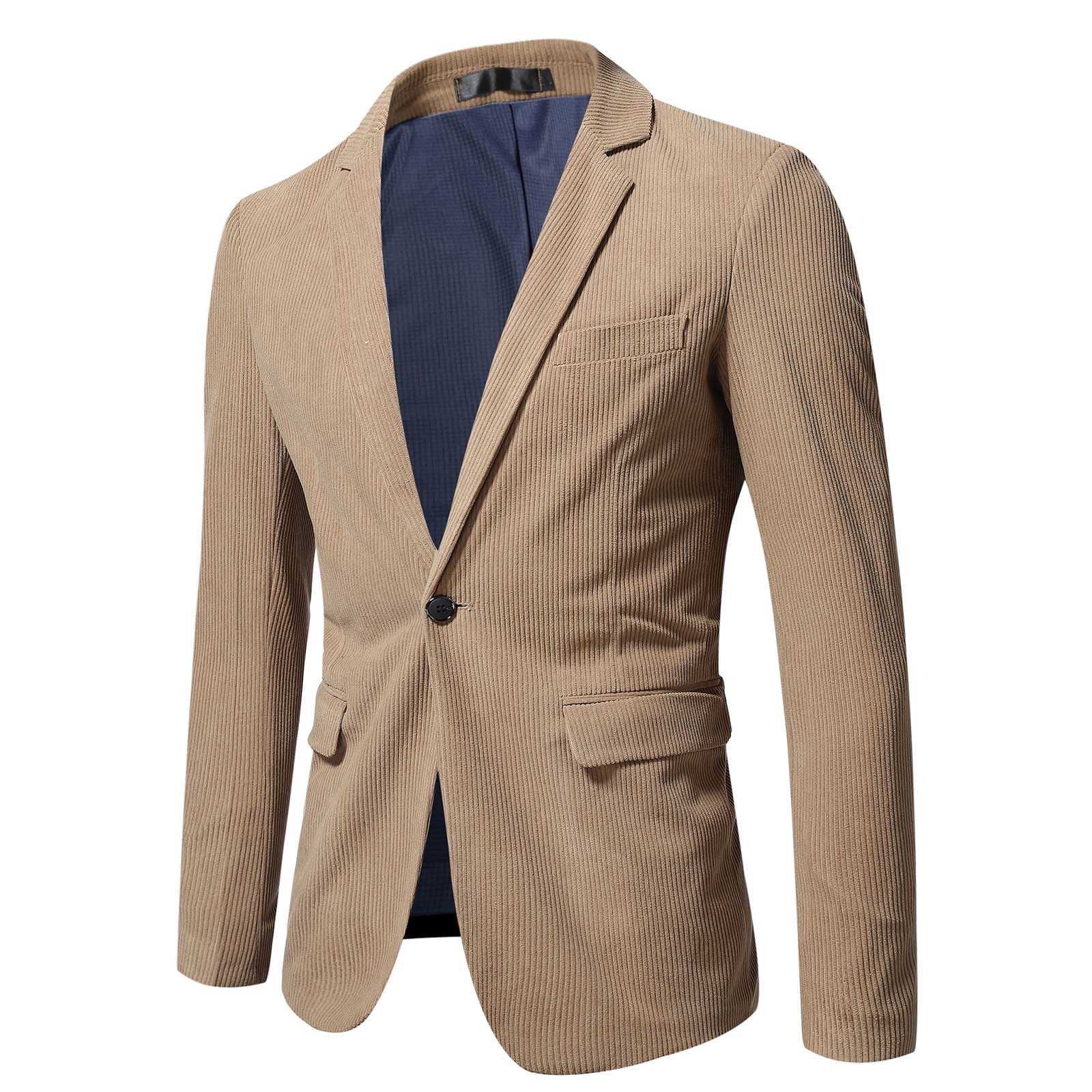 Odeerbi Blazer for Men 2024 Casual Single-breasted Trendy Suit