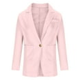 thumbnail image 1 of Odeerbi Blazer Jackets For Women Casual Blazer Trendy Pocket Coat Solid Long Sleeve Outerwear Tops Pink, 1 of 6
