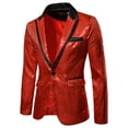 thumbnail image 1 of Odeerbi Blazer Jackets for Men Office Work Suit Jacket Autumn And Winter Personality Sequins Casual Suits Purple, 1 of 4