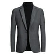 thumbnail image 1 of Odeerbi Blazer for Men 2025 Casual Single-breasted Trendy Suit Business 2025 Casual Suit Wool Coat Gray, 1 of 3
