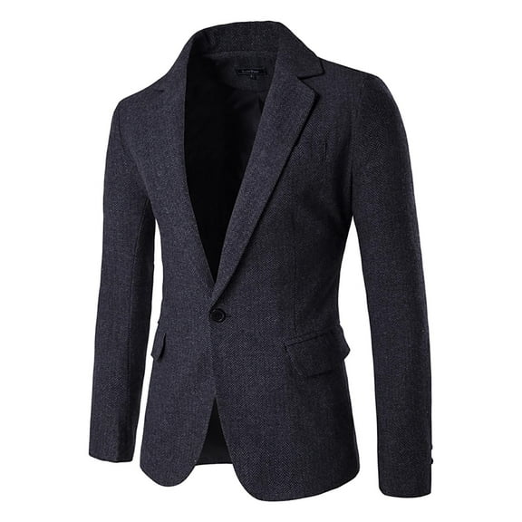 Odeerbi Blazer for Men Autumn And Winter Suit Trendy Personality Solid Color 2025 Casual Suit Jacket Black