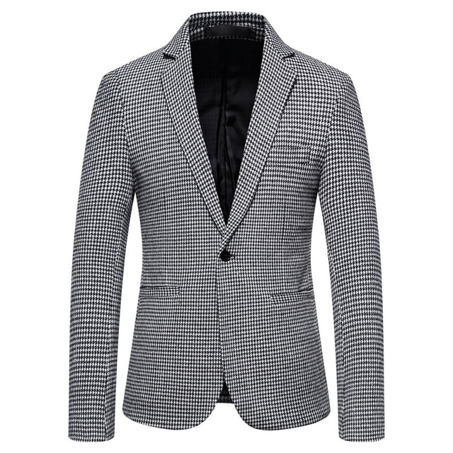 Odeerbi Blazer for Men Business Casual Suit Single Breasted Trendy Suit ...