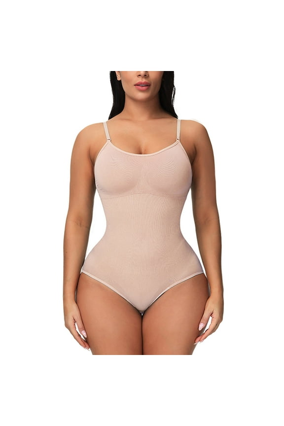 Bodysuit for Women 2025 Tummy Control Shapewear Ladies Seamless One Piece Abdominal Lifter Hip Underwear Stretch Slimming Corset Khaki