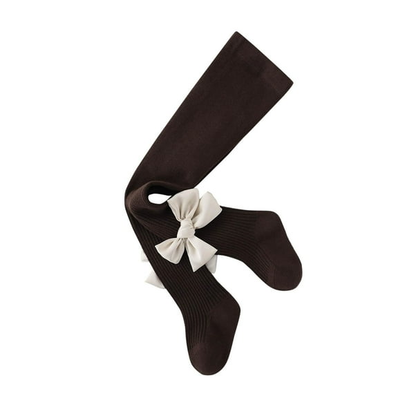 Odeerbi Bow Leggings for Infant Girls Cotton Pantyhose Tights Socks Children Versatile Calf Socks Lace Socks