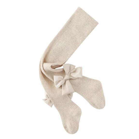Odeerbi Bow Leggings for Kids Girls Cotton Pantyhose Tights Socks Children Versatile Calf Socks Lace Socks
