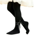 thumbnail image 1 of Odeerbi Bow Leggings for Kids Girls Cotton Pantyhose Tights Socks Children's Bow Bottom Pants, 1 of 7