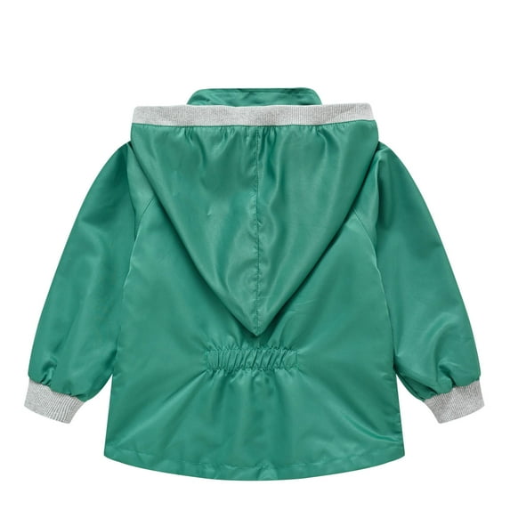 Odeerbi Boys Girls Winter Coat Baby Pure Color Autumn Children's Windbreaker Hat Detachable Cute Western Style