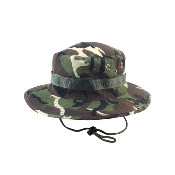 Odeerbi Bucket Hat For Men Women Outddor Sun Hat Unisex Bush Fishing Hiking Round Camouflage Cap H
