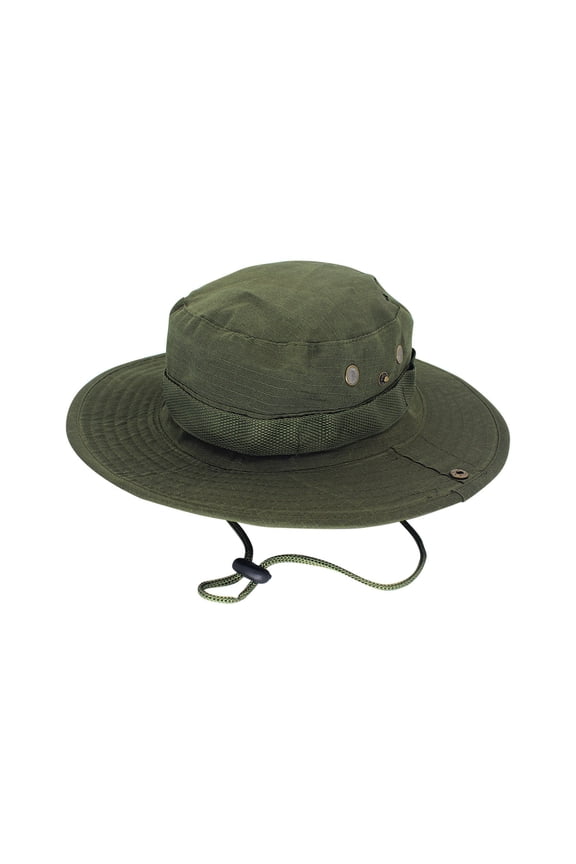 Bucket Hat For Men Women Outddor Sun Hat Unisex Bush Fishing Hiking Round Cap Khaki
