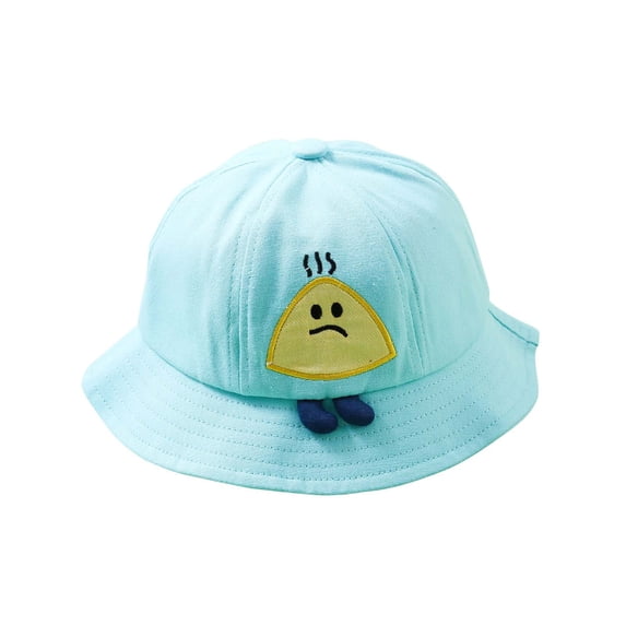 Odeerbi Bucket Hats for Sun Protection Fishermen Hat for Boys Girls Summer Baby Outdoor Sunshade Sun Hat Basin Hat With Hat Rope Blue