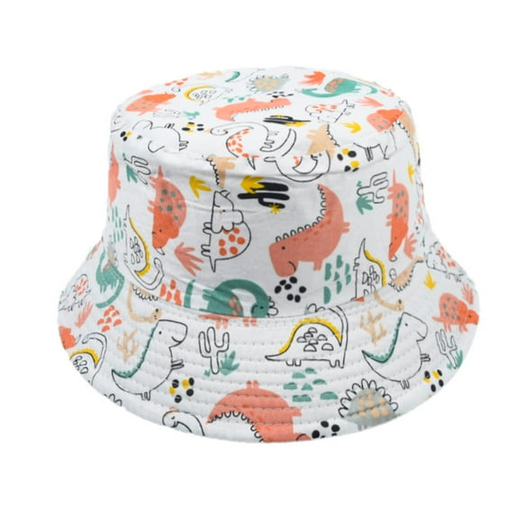 Odeerbi Bucket Hats for Sun Protection Fishermen Hat for Boys Girls Toddler Kids Summer Cartoon Fruit Pattern Hat Outdoor UV-proof Sun Beach Cap Pink