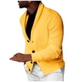 thumbnail image 1 of Odeerbi Cardigan Sweaters For Men Fall Winter Sweaters Trendy Casual Button Long Sleeve Casual Solid Coat Blouse Yellow, 1 of 8