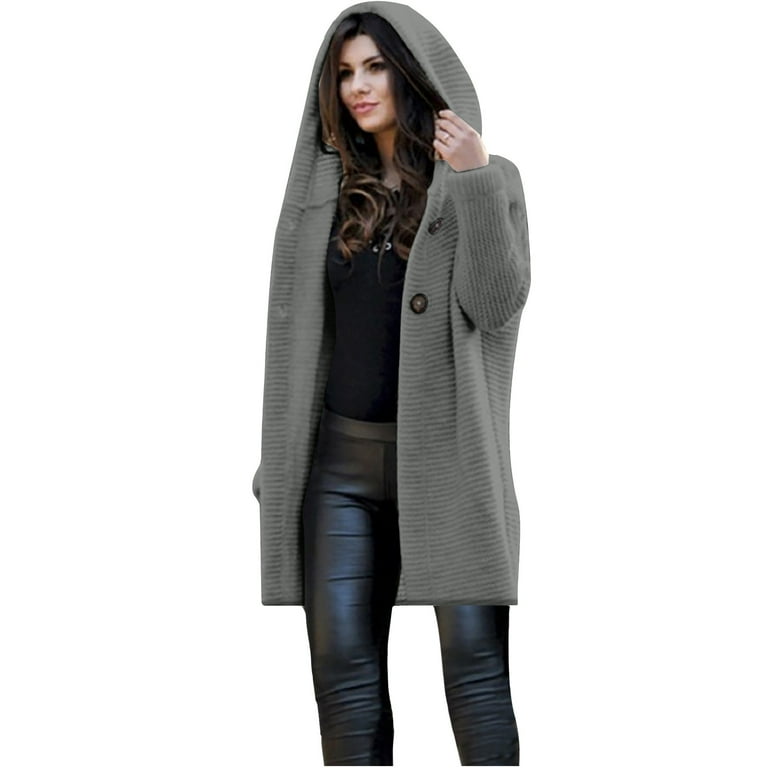 Loose Knit Pure Color Long Sleeve Outwear Loose Knit Pure Color Long Sleeve Outwear