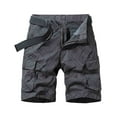 thumbnail image 1 of Odeerbi Cargo Bermuda Shorts for Men Stripe Work Shorts Mid Waist Multi Pocket Pants 2024 Casual Shorts Dark Gray, 1 of 3