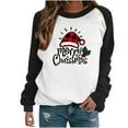 thumbnail image 1 of Odeerbi Christmas Crewneck Sweatshirts For Women 2025 Fashion Print Pullover Tops Long Sleeve Comfortable Blouse Black, 1 of 6