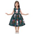 thumbnail image 1 of Odeerbi Christmas Dresses for Girls Princess Dress Baby Long Skirt Santa Claus Print Bowknot Performance Dress Skirt Olive Drab, 1 of 9