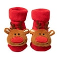 thumbnail image 1 of Odeerbi Christmas Non-Slip Slipper Socks for 0-3 Years Baby Infant Boys Girls Prewalker Walking Shoes Thermal Cotton Socks Children's Newborn Christmas Reindeer Floor Socks, 1 of 4