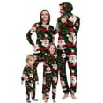 thumbnail image 1 of Odeerbi Christmas Onesie Pajamas for Family Holiday Hooded Sleep Jumpsuit Long Sleeve Family Christmas Pajamas Matching Sets Baby Stripe Print Jumpsuit Sleepwear Xmas PJs Set Multicolor, 1 of 1