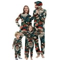 thumbnail image 1 of Odeerbi Christmas Onesie Pajamas for Family Holiday Hooded Sleep Jumpsuit Long Sleeve Family Christmas Pajamas Matching Sets Baby Stripe Print Jumpsuit Sleepwear Xmas PJs Set Multicolor, 1 of 1