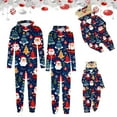 thumbnail image 1 of Odeerbi Christmas Onesie Pajamas for Family Holiday Hooded Sleep Jumpsuit Long Sleeve Family Christmas Pajamas Matching Sets Dad Lattice Print Jumpsuit Sleepwear Xmas PJs Set Multicolor, 1 of 1