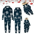thumbnail image 1 of Odeerbi Christmas Onesie Pajamas for Family Holiday Hooded Sleep Jumpsuit Long Sleeve Family Christmas Pajamas Matching Sets Kids Lattice Print Jumpsuit Sleepwear Xmas PJs Set Multicolor, 1 of 1