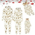 thumbnail image 1 of Odeerbi Christmas Onesie Pajamas for Family Holiday Hooded Sleep Jumpsuit Long Sleeve Family Christmas Pajamas Matching Sets Mom Lattice Print Jumpsuit Sleepwear Xmas PJs Set Multicolor, 1 of 6