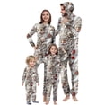 thumbnail image 1 of Odeerbi Christmas Onesie Pajamas for Family Holiday Hooded Sleep Jumpsuit Long Sleeve Family Christmas Pajamas Matching Sets Toddler Stripe Print Jumpsuit Sleepwear Xmas PJs Set Multicolor, 1 of 1