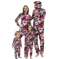 thumbnail image 1 of Odeerbi Christmas Onesie Pajamas for Family Holiday Hooded Sleep Jumpsuit Long Sleeve Family Christmas Pajamas Matching Sets Baby Stripe Print Jumpsuit Sleepwear Xmas PJs Set Multicolor, 1 of 1