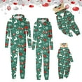 thumbnail image 1 of Odeerbi Christmas Onesie Pajamas for Family Holiday Hooded Sleep Jumpsuit Long Sleeve Family Christmas Pajamas Matching Sets Kids Lattice Print Jumpsuit Sleepwear Xmas PJs Set Multicolor, 1 of 1